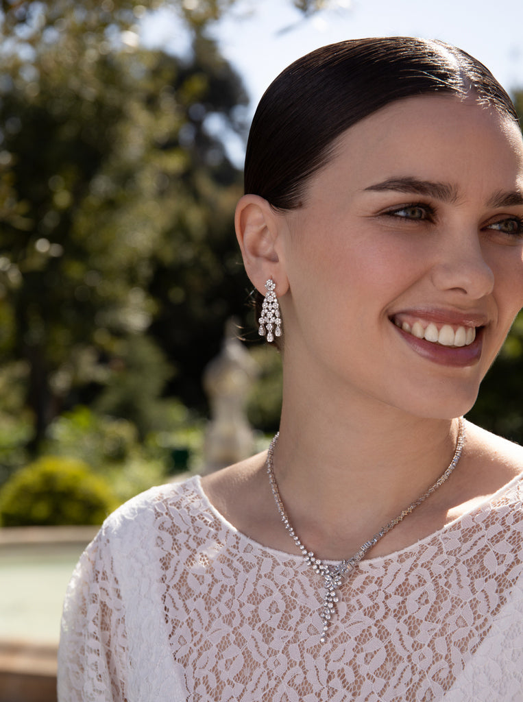 Pendientes de novia vintage, imagen de ambiente