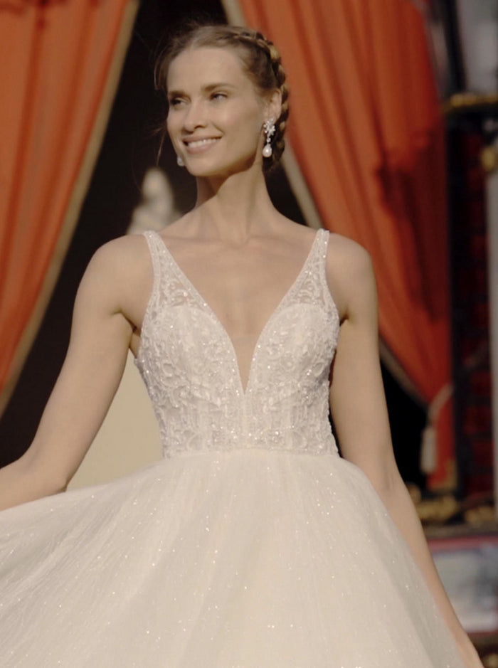 Long Pearl Earrings Silver Elegant Design with Zirconia