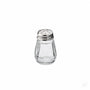 Salero o pimentero de cristal con tapa de plata perforada