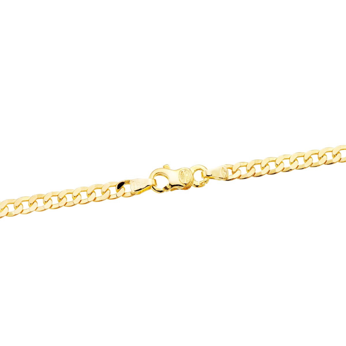 18K Solid Yellow Gold Barbada Chain Length 60 cm Width 3.75 mm