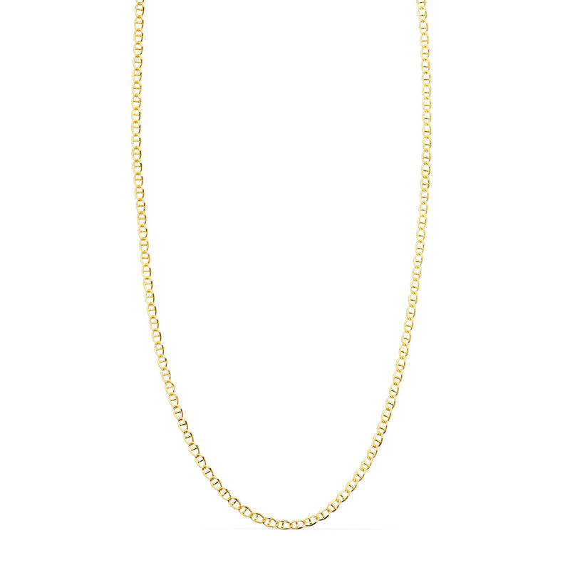 18K Yellow Gold Chain Solid Anchor Length 50 cm Width 1.2 mm