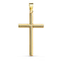 Cruz Palo Liso Hueco Oro Amarillo 18k – 29x17x2,2 mm