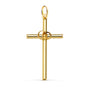 Cruz Hueca Alianzas Oro Amarillo 18k – 31x16 mm