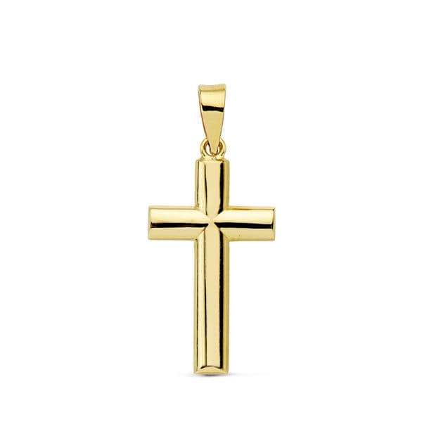 18K Cruz Lisa Palo Oval. 21x12 mm