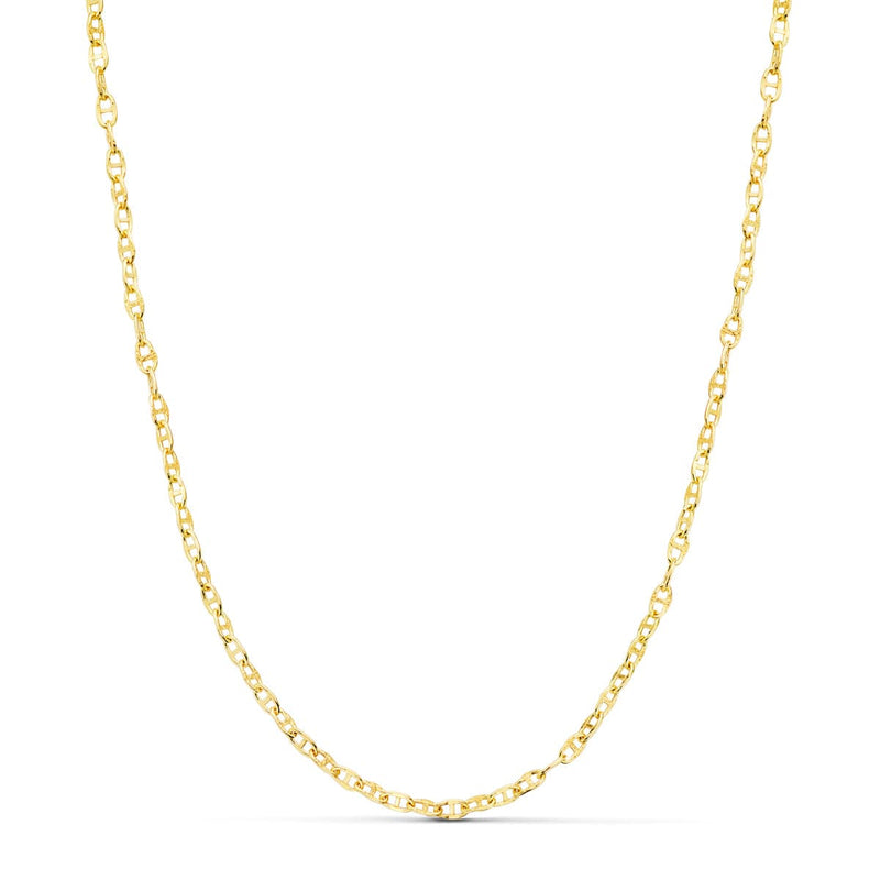 18K Yellow Gold Chain Hollow Anchor Length 50 cm Width 2 mm