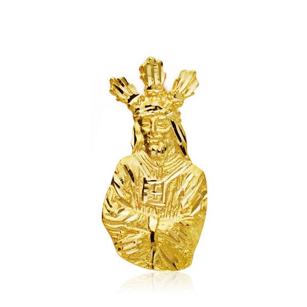 18K Cristo Cautivo Silhueta 27x13 mm