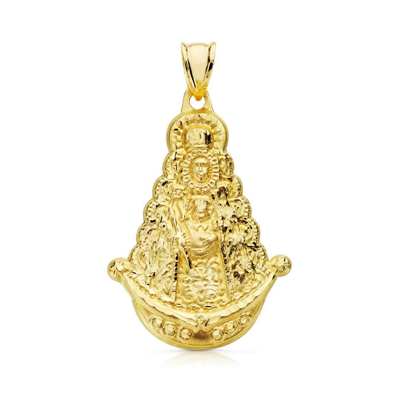 18K Virgen Del Rocio Silueta 35x25 mm