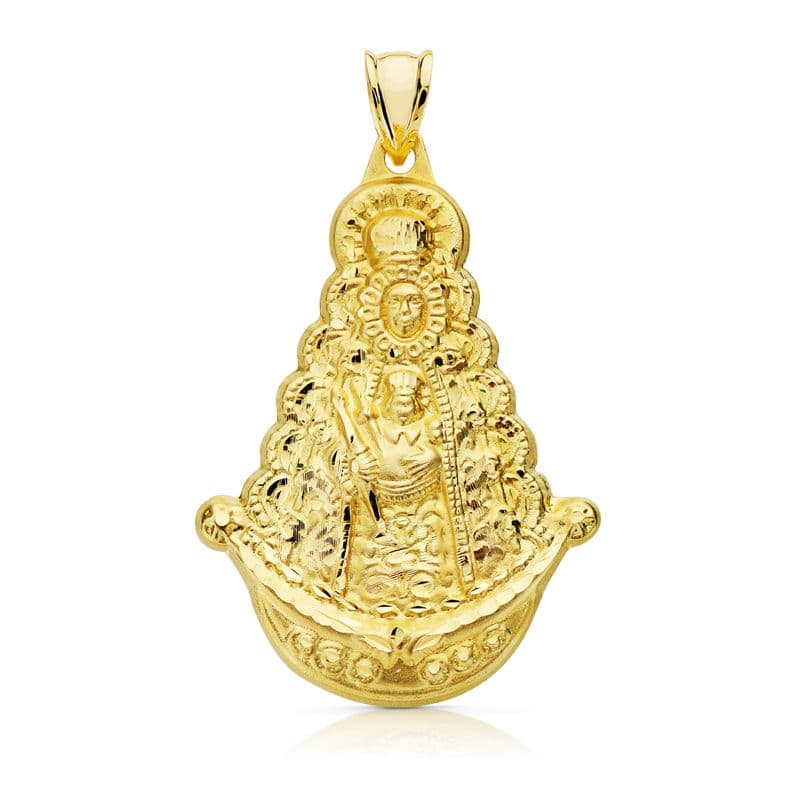 18K Virgen Del Rocio Silueta 40x25 mm