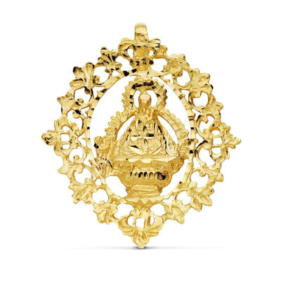 Tête Vierge 18K Avec Cadre Filigrané 36 x 32 mm