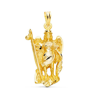 Pendentif Silhouette Saint Raphaël en Or Jaune 18 Carats. 29x17mm.