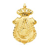 18K Yellow Gold Pendant Shield V. Del Rocio Huelva 46x25 mm