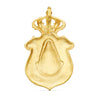 Pendentif Bouclier V. Del Rocio Huelva en Or Jaune 18 Carats 46x25 mm