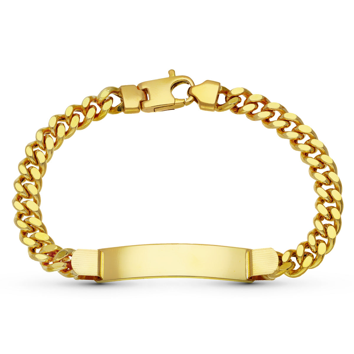18K Solid Yellow Gold Barbada Bracelet for Men