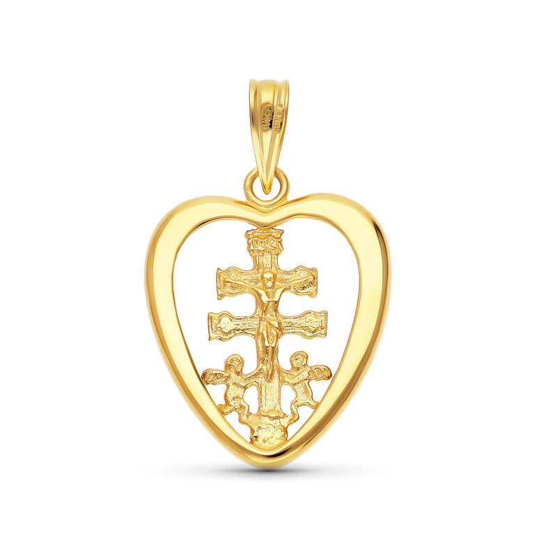 18K Corazon Caravaca 20x16 mm