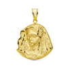 18K Medalla Oro Amarillo Virgen De La Macarena Silueta 20x17 mm