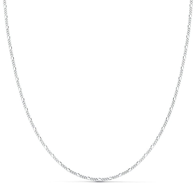 18K Cadena Maciza Oro Blanco Cartier 3x1. 1 mm 40 cm