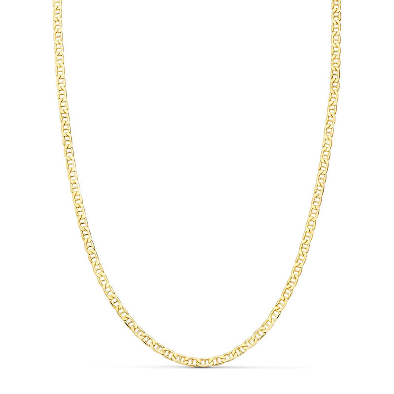 18K Yellow Gold Chain Hollow Flat Anchor Length 50 cm Width 2 mm