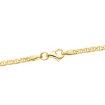 18K Yellow Gold Chain Hollow Flat Anchor Length 50 cm Width 2 mm
