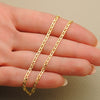 18K Yellow Gold Chain Hollow Flat Anchor Length 50 cm Width 2 mm