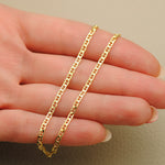 18K Yellow Gold Chain Hollow Flat Anchor Length 50 cm Width 2 mm
