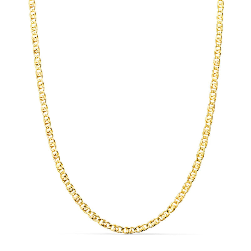 18K Yellow Gold Chain Hollow Anchor Length 50 cm Width 2 mm