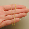 18K Yellow Gold Chain Hollow Anchor Length 50 cm Width 2 mm