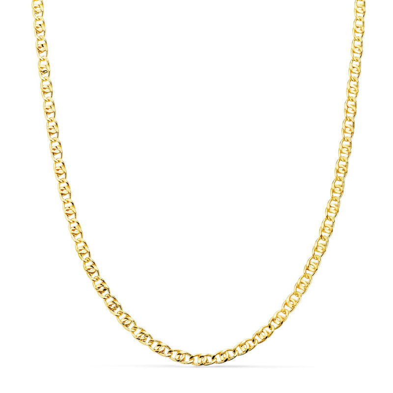 18K Yellow Gold Chain Hollow Anchor Length 45 cm Width 3 mm