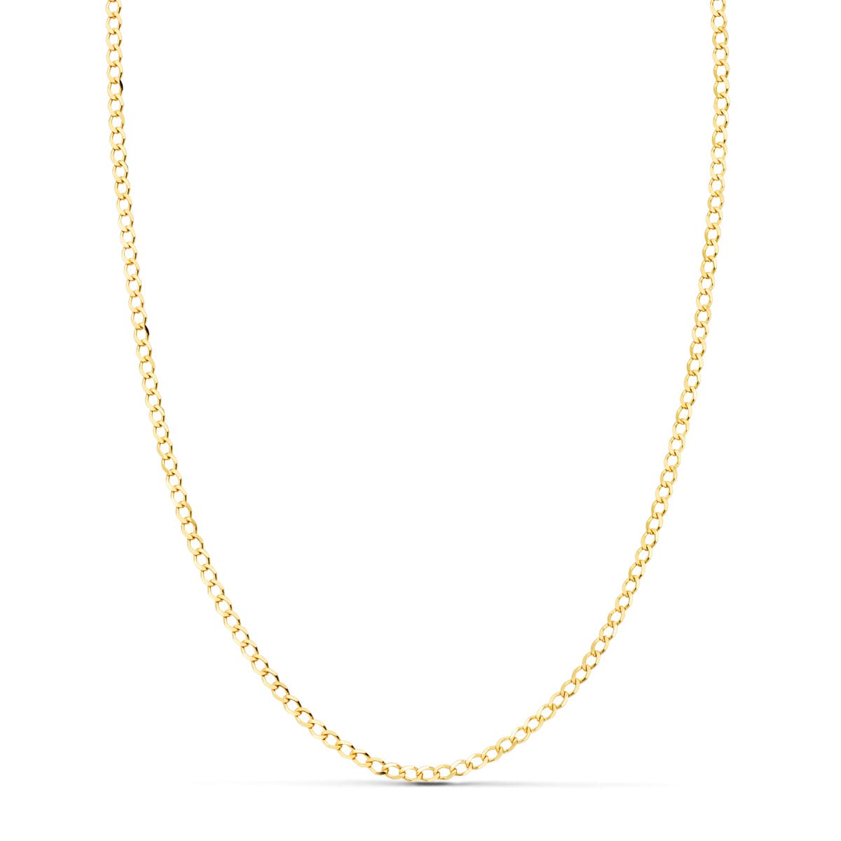 Chaîne 18K Or Jaune Barbada Massif Longueur 60 cm Largeur 1.5 mm