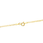 18K Cadena Oro Amarillo Barbada Maciza Largo 50 cm Ancho 1.5 mm