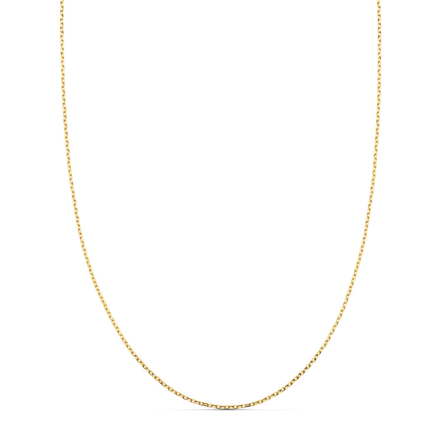 18K Solid Forced Chain 40 cm 0.75 mm