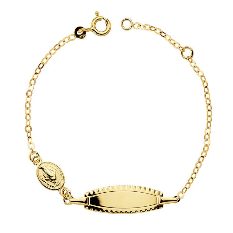 18K Girl's Bracelet 14cm Little Medal