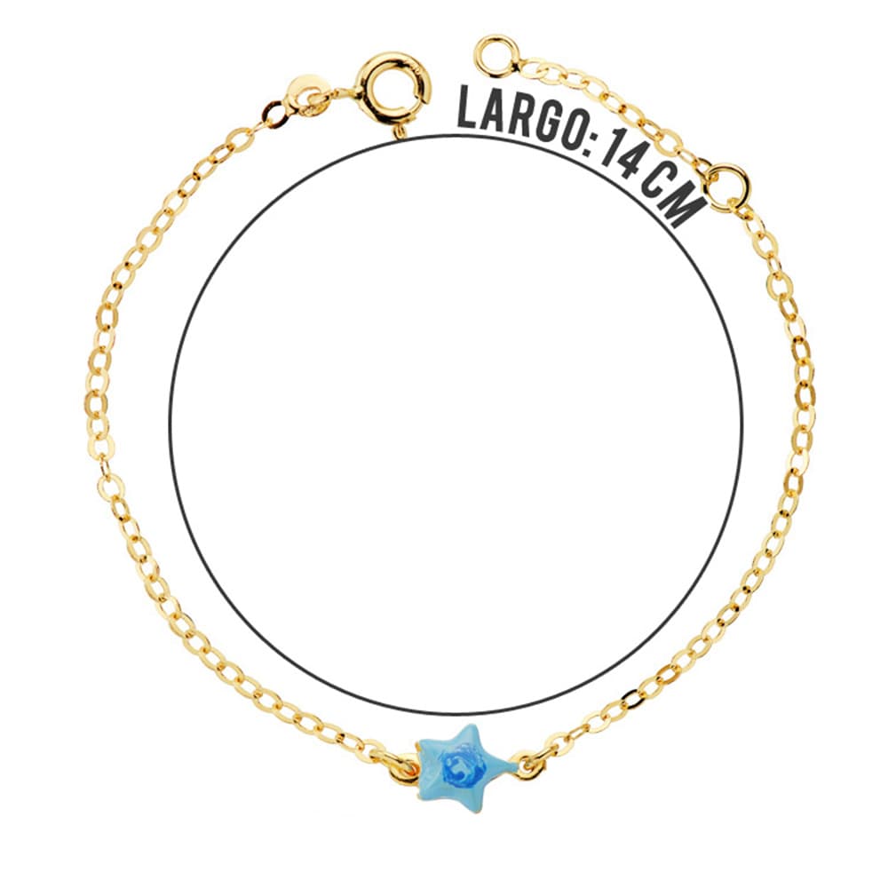 18K Baby Star Enamel Bracelet 14cm