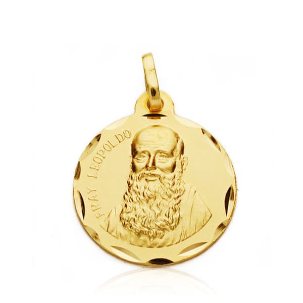 18K Medalla Fray Leopoldo 22 mm