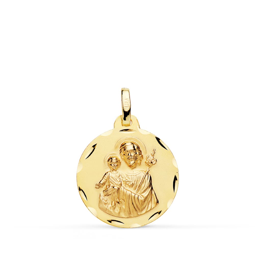 18K Medal Saint Joseph 18 mm