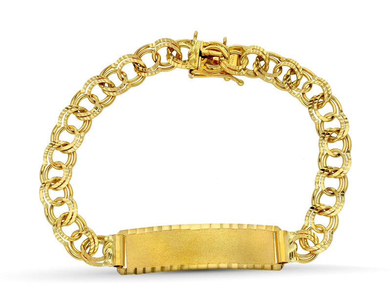 18K Hungarian Yellow Gold Slave Bracelet 21 cm 8 mm