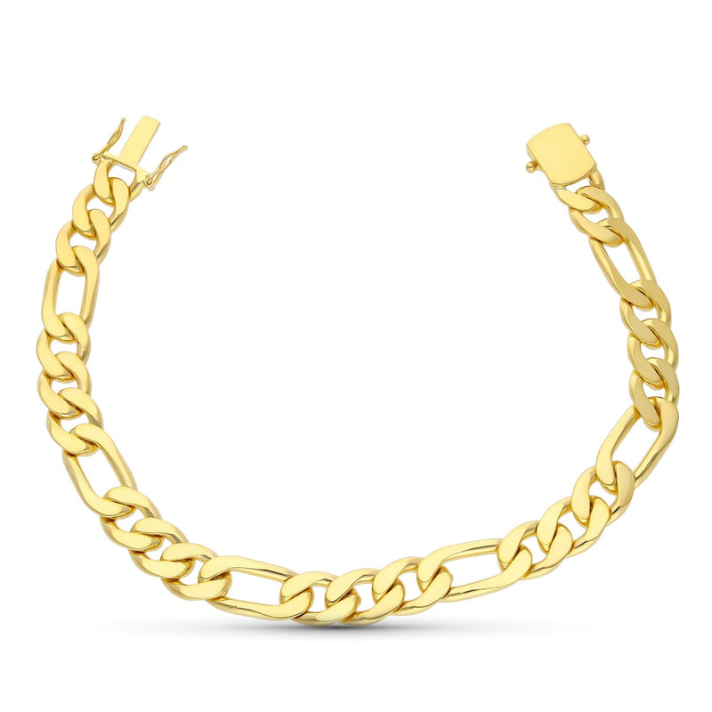 18K Solid Yellow Gold Bracelet 21.5 cm 8 mm