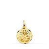 18K Carved Medal Virgin of Carmen 14 mm
