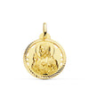 Médaille 18K Sacré Coeur de Jésus Christ Hélice Ajourée 22 mm