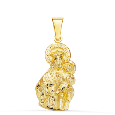 18K Medal Virgin of Carmen Silhouette 28x14 mm