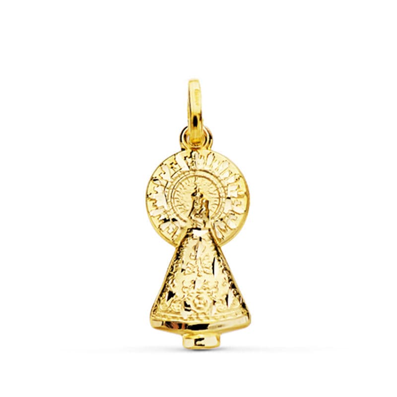18K Virgen Del Pilar Silueta 25x11 mm