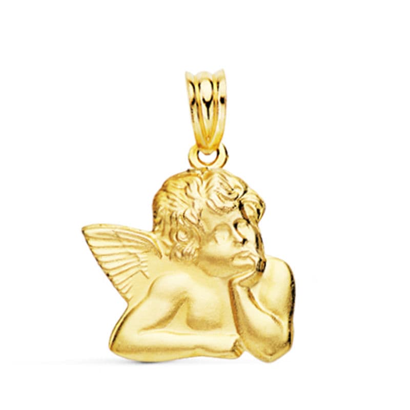 18K Burlon Angel Pendant Silhouette 20x20 mm