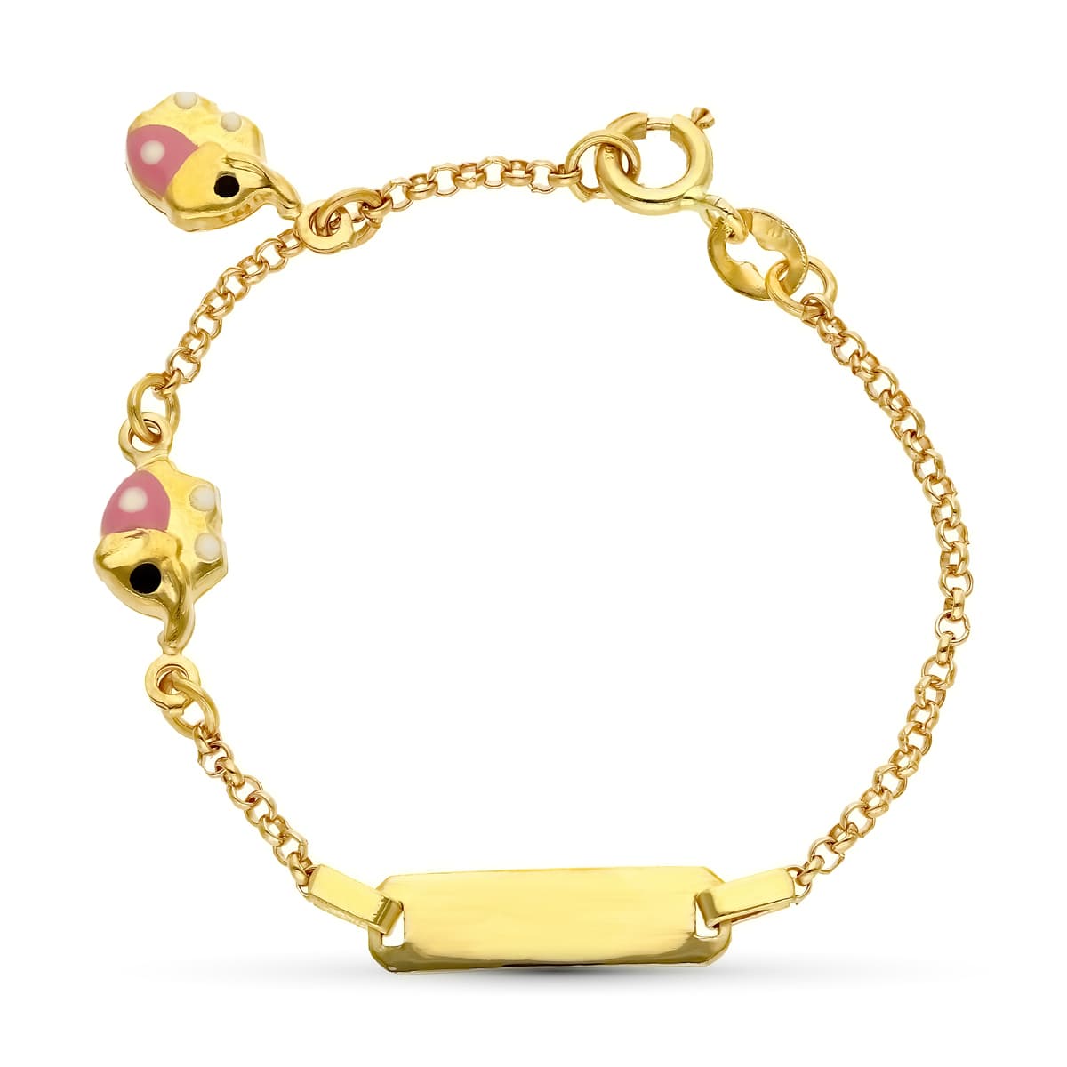 18K Yellow Gold Elephant Bangle. 13 cm