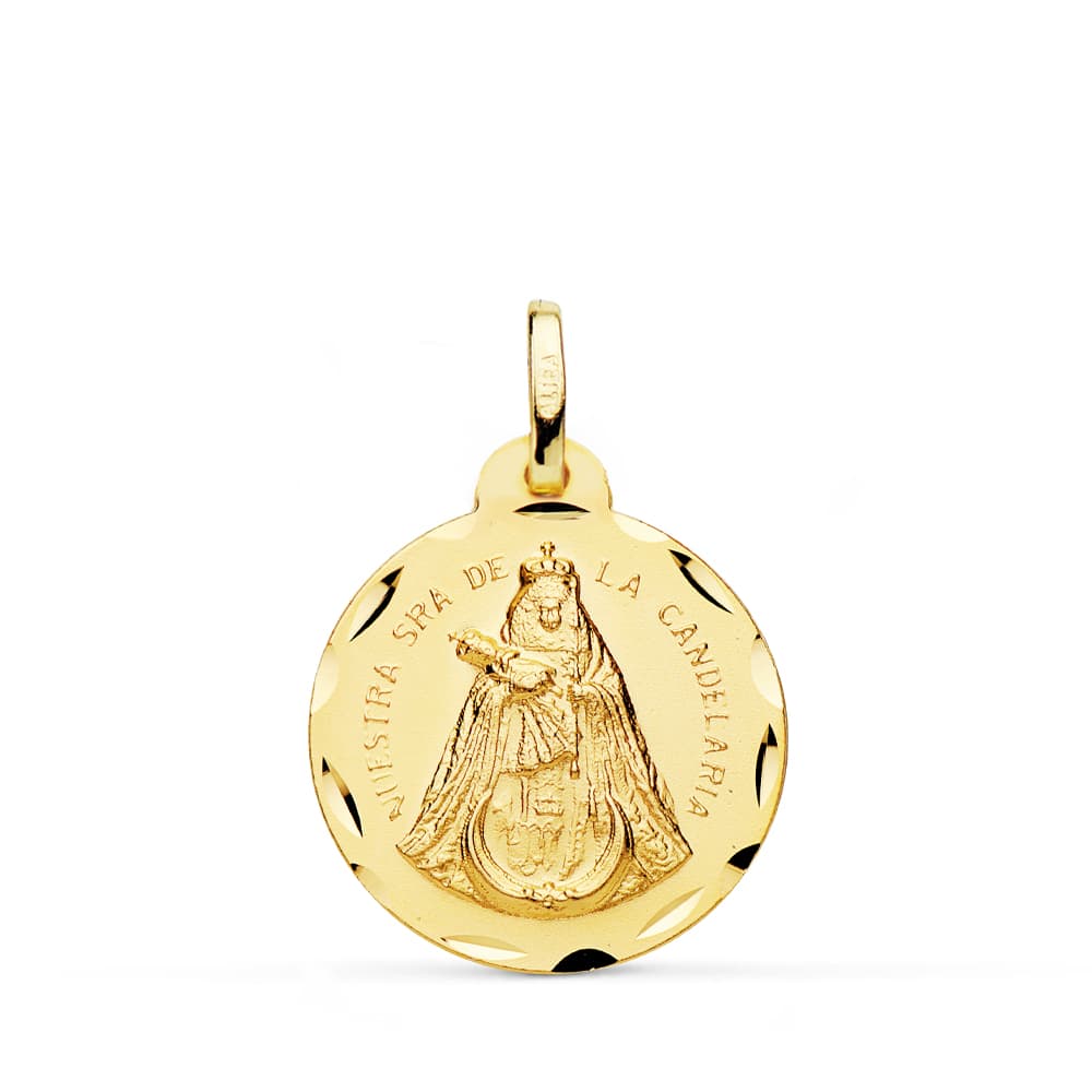 18K Medal Our Lady of Candelaria 20 mm
