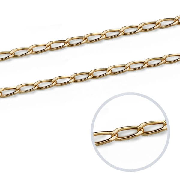 18K Bilbao Chain 60 cm Hollow 2 mm