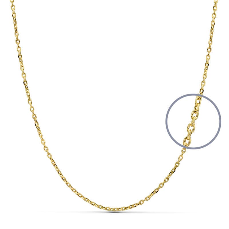 18K Forced Chain 50 cm Hollow 1.50 mm