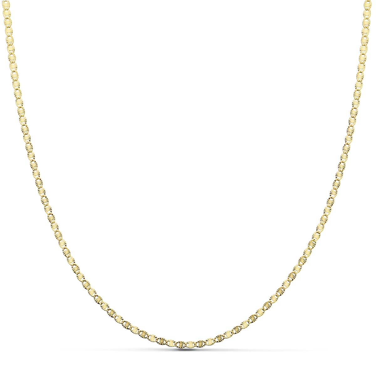 18K Solid Diamond-Cut Chain 1.5 mm 40 cm