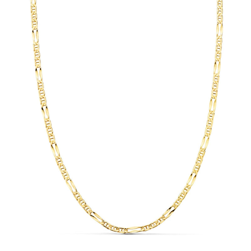 18K Yellow Gold Chain Anchor 3x1 Hollow Length 45 cm Width 2 mm