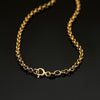 18K Yellow Gold Hollow Rolo Chain Lightweight Width: 2.5mm Length: 45 cm Reasa Clasp