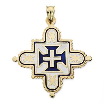 18K Cross Enamel Extremadura 41x38 mm