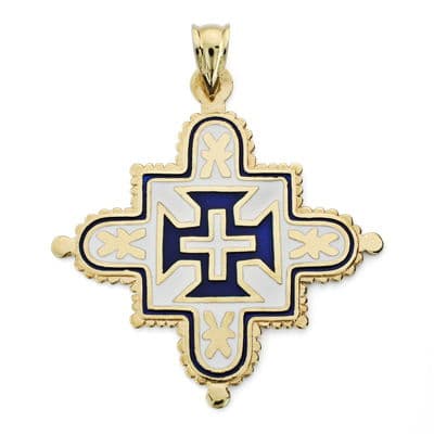 18K Enamel Cross Extremadura 41x38 mm